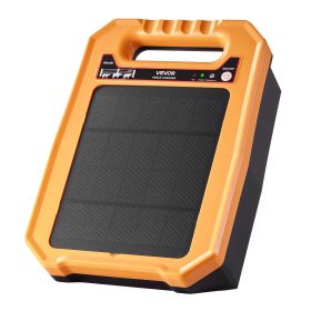 VEVOR Solar Fence Charger, 0.3J 8 kV Solar Powered Fence Charger, 1.86 Miles Range, Weather-Resistant Electric Fence Energizer Kit, 7 Days Runtime