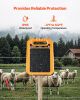 VEVOR Solar Fence Charger, 0.3J 8 kV Solar Powered Fence Charger, 1.86 Miles Range, Weather-Resistant Electric Fence Energizer Kit, 7 Days Runtime